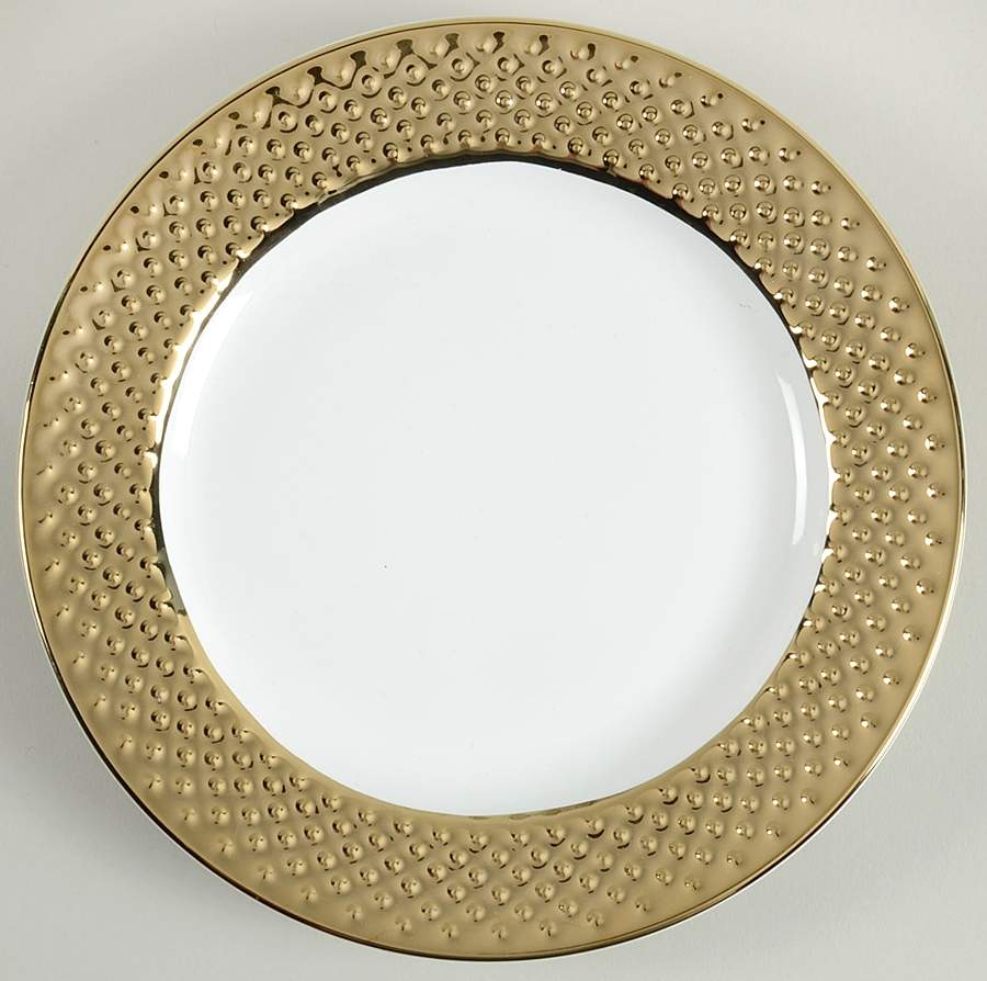 Beaded Gold Salad Plate by 222 Fifth (PTS)-1