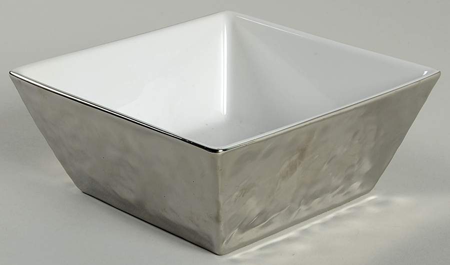 Slate Square Silver Soup/Cereal Bowl by 222 Fifth (PTS)-1