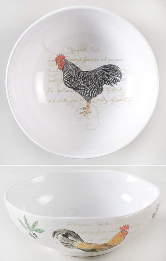 Rooster Journal Soup/Cereal Bowl by 222 Fifth (PTS)-1