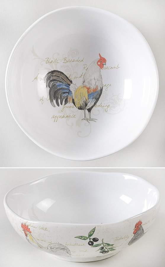 Rooster Journal Soup/Cereal Bowl by 222 Fifth (PTS)-1