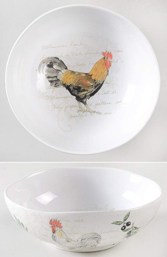 Rooster Journal Soup/Cereal Bowl by 222 Fifth (PTS)-1