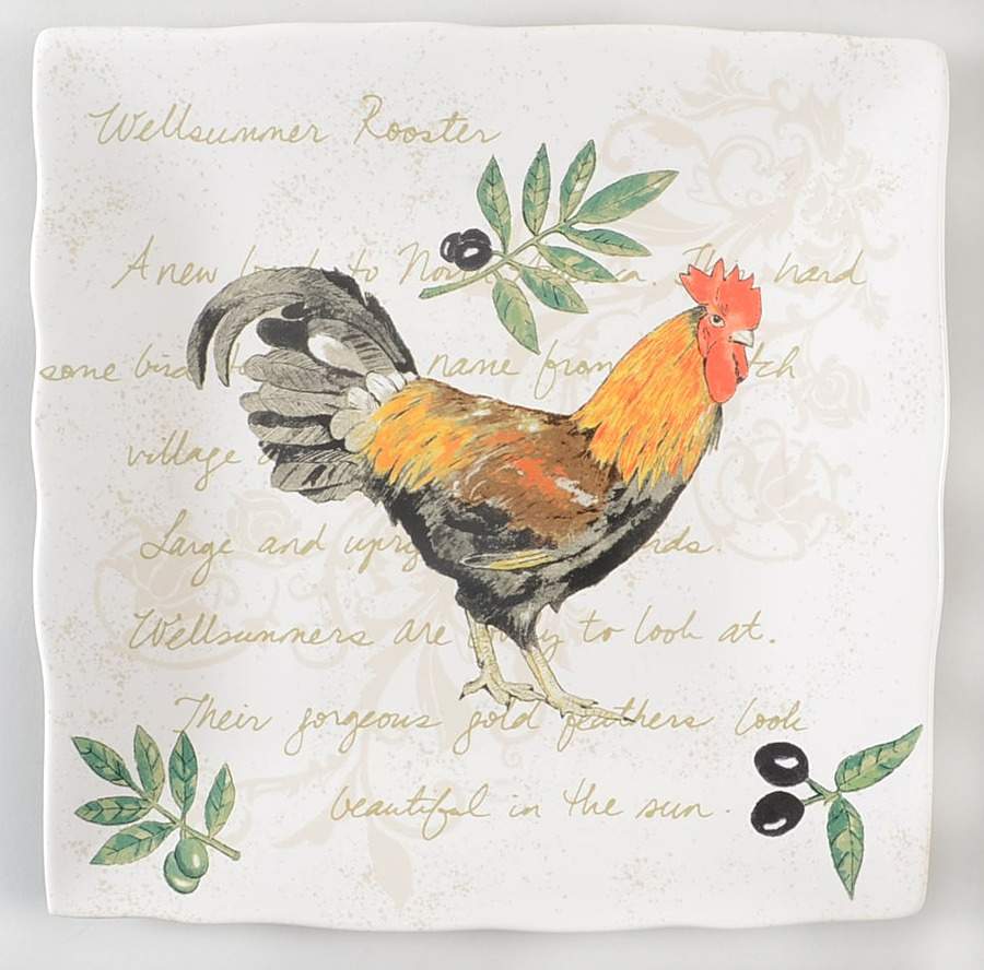 Rooster Journal Dinner Plate by 222 Fifth (PTS)-1
