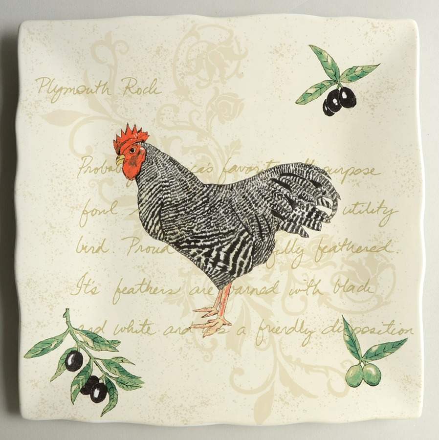 Rooster Journal Dinner Plate by 222 Fifth (PTS)-1