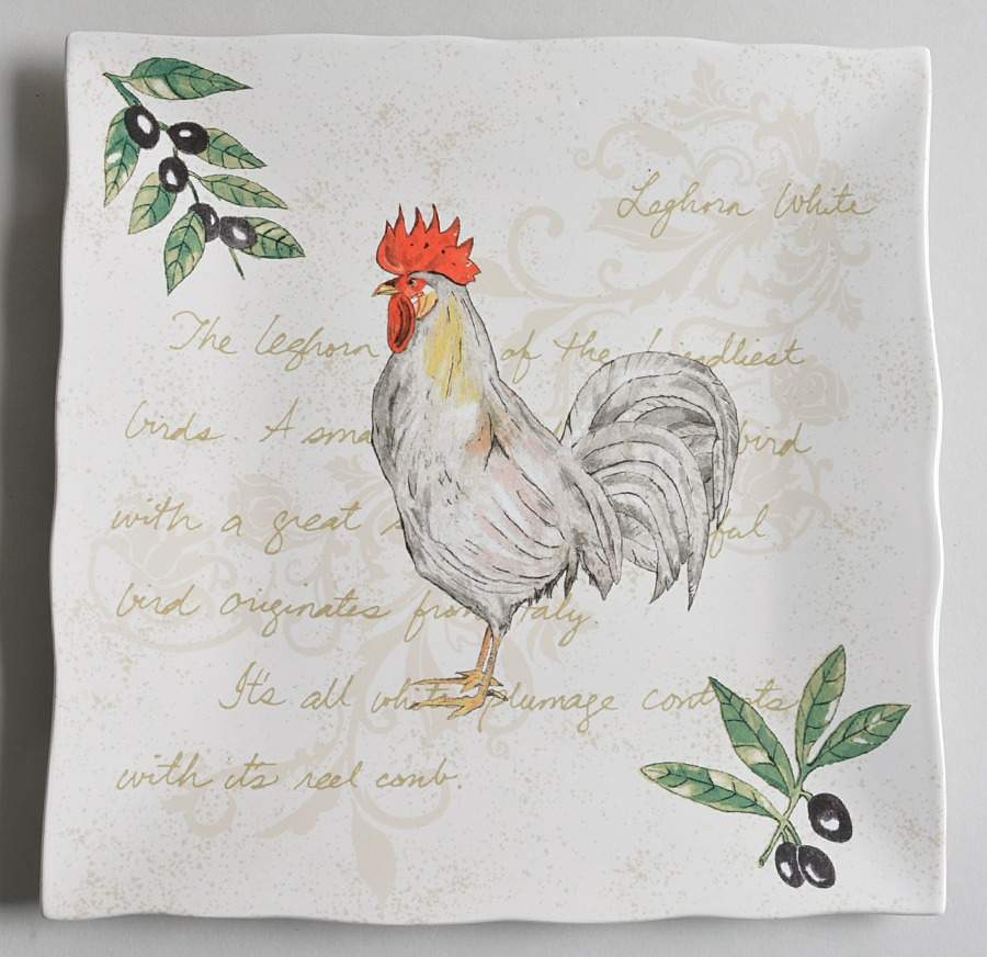 Rooster Journal Dinner Plate by 222 Fifth (PTS)-1