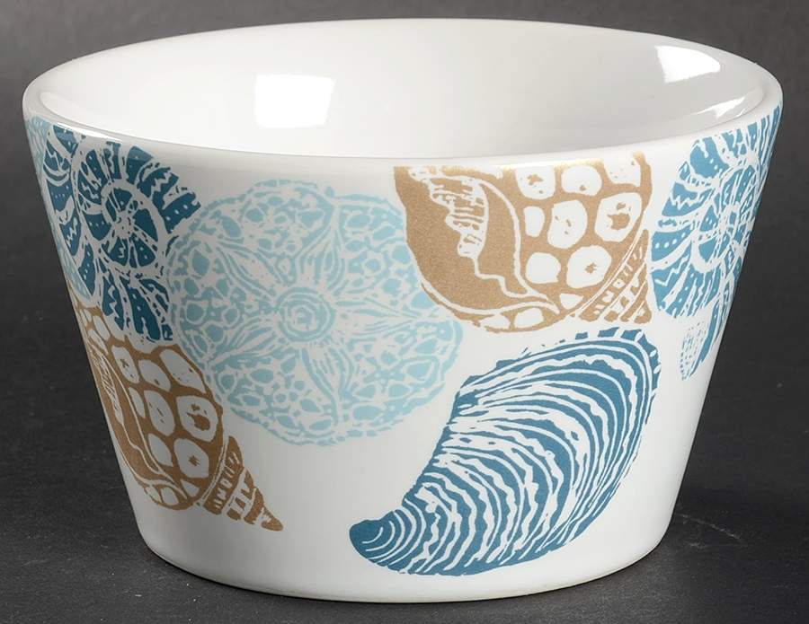 Batik Shells Blue Individual Appetizer Bowl by 222 Fifth (PTS)-1