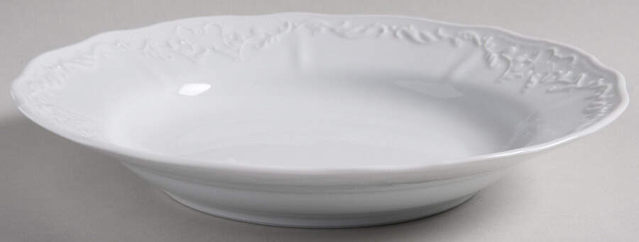 Simply Anna White (Portugal) Large Rim Soup Bowl by Anna Weatherley-1