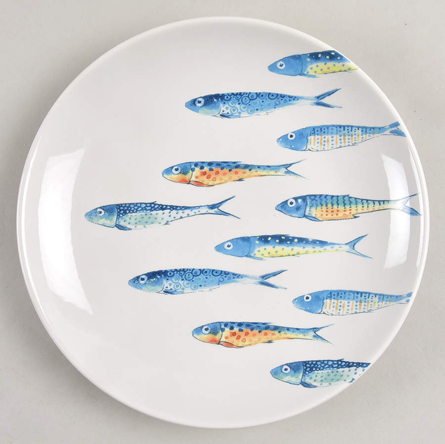 Fun Fish Blue Salad Plate by 222 Fifth (PTS)-1