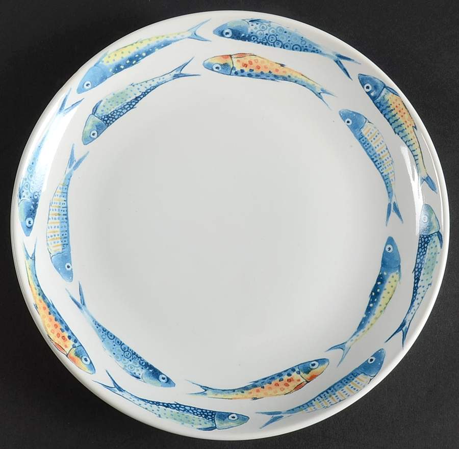 Fun Fish Blue Salad Plate by 222 Fifth (PTS)-1
