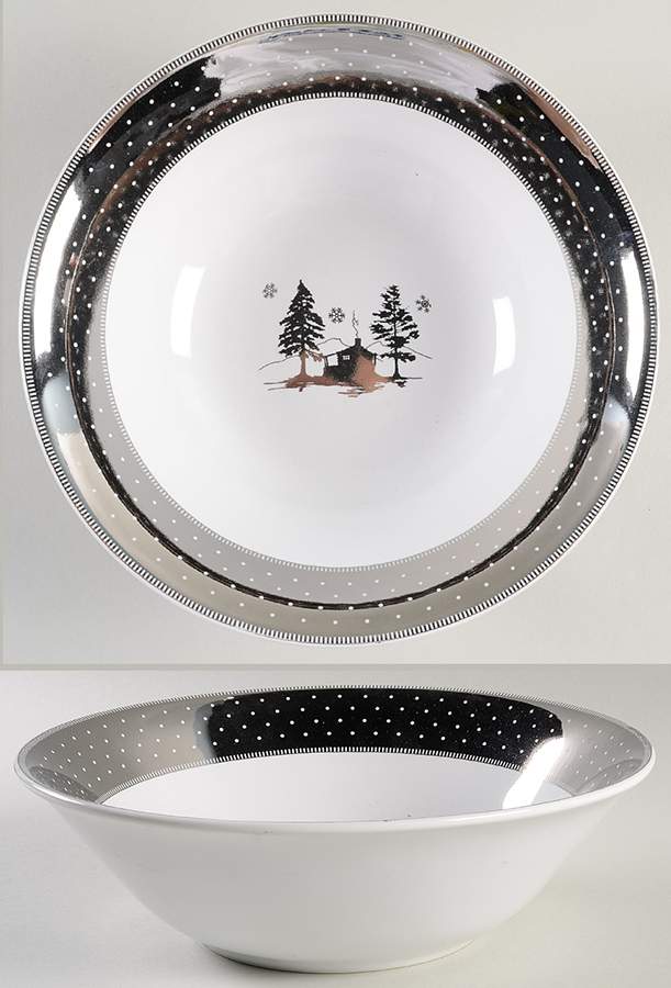 Adirondack Silver 10" Round Vegetable Bowl by 222 Fifth (PTS)-1