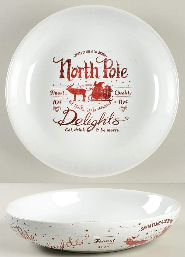 Santa Company Individual Dinner Bowl by 222 Fifth (PTS)-1