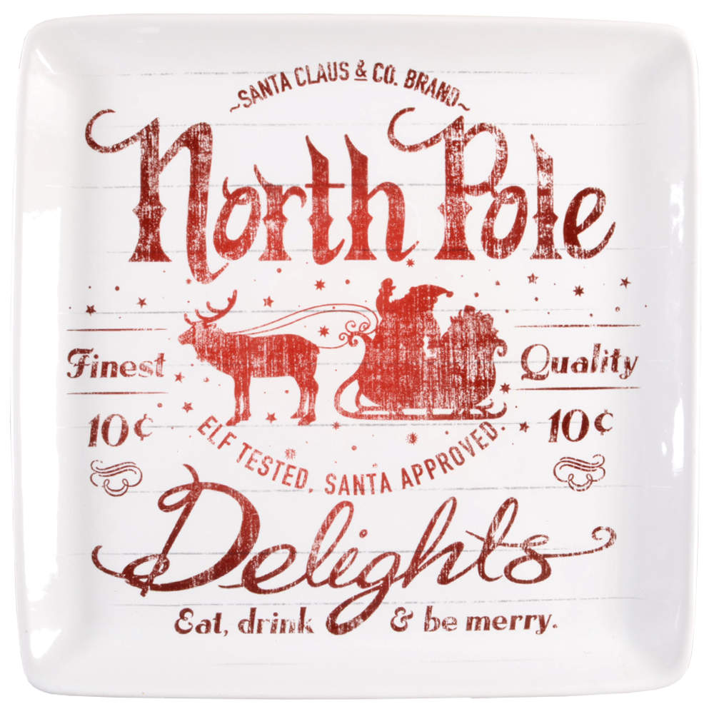 Santa Company 14" Square Platter by 222 Fifth (PTS)-1