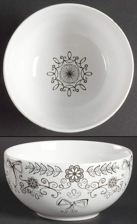 Poetique Black Soup/Cereal Bowl by 222 Fifth (PTS)-1