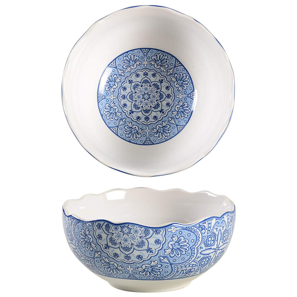 Lyria Blue Soup/Cereal Bowl by 222 Fifth (PTS)-1