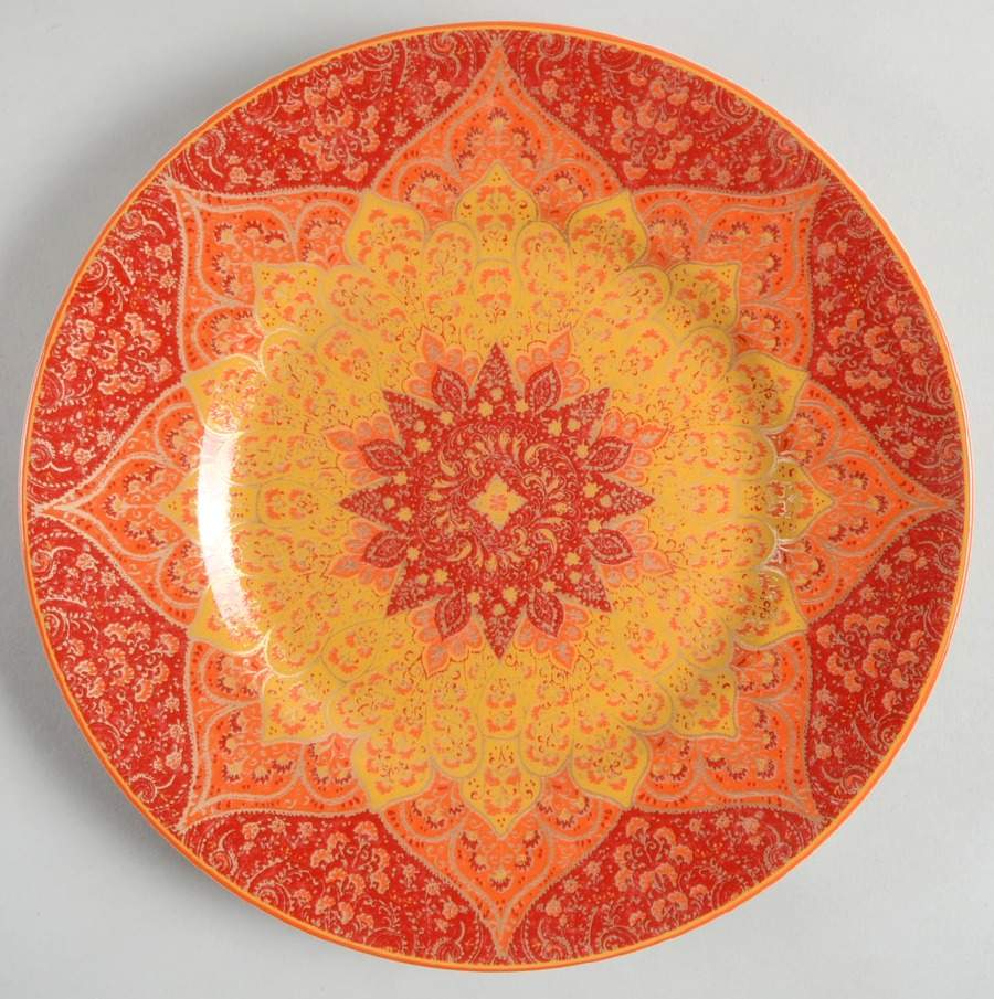 Kashan Red Salad Plate by 222 Fifth (PTS)-1