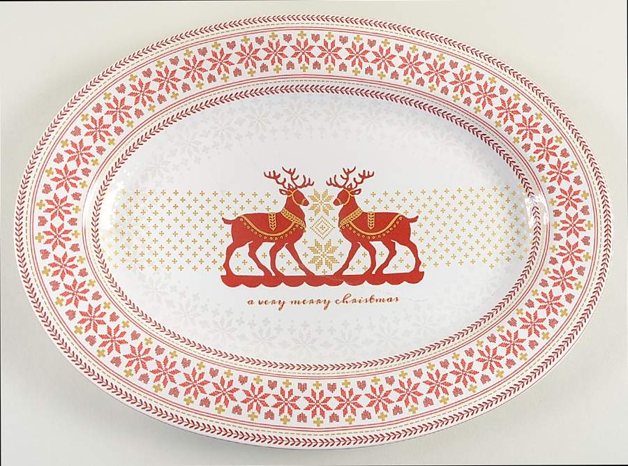 Deerly Loved 14" Oval Serving Platter by 222 Fifth (PTS)-1
