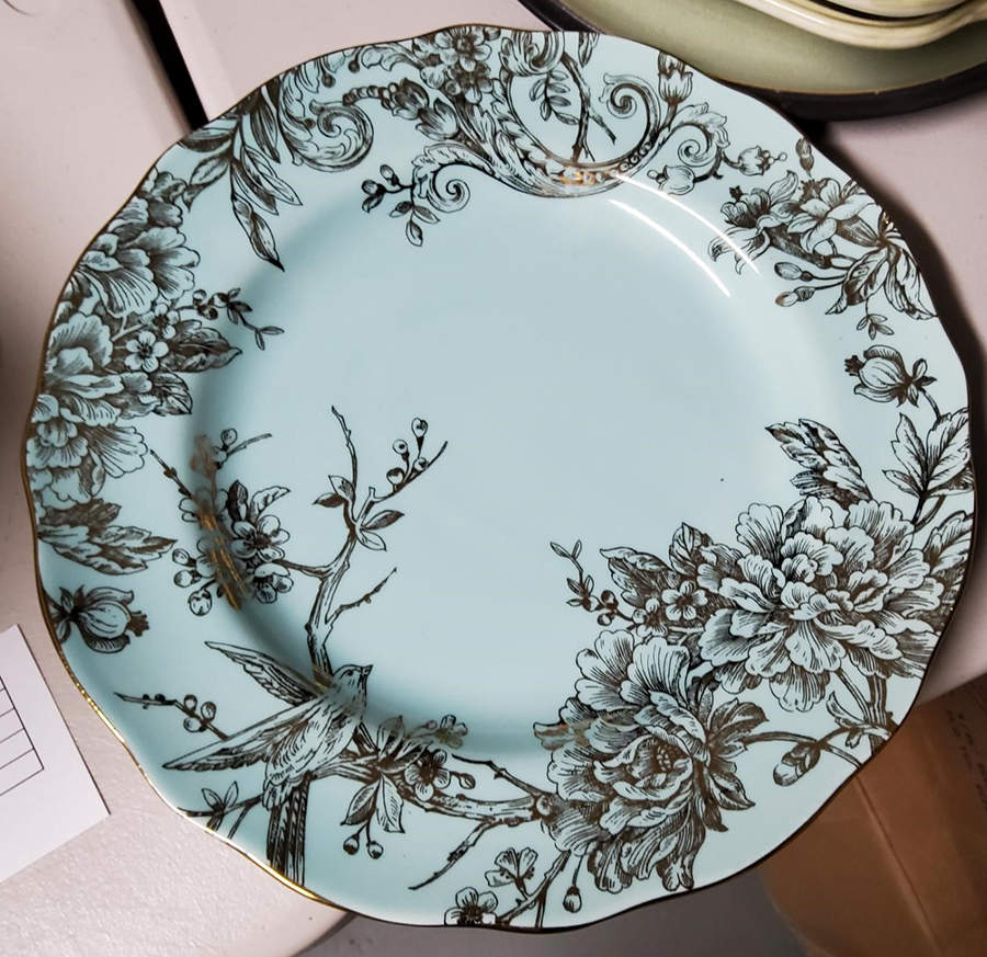 Adelaide Blue Gold Dinner Plate by 222 Fifth (PTS)-1