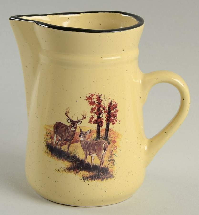 Whitetail Deer Couple Tan Creamer by Anglers Expressions-1