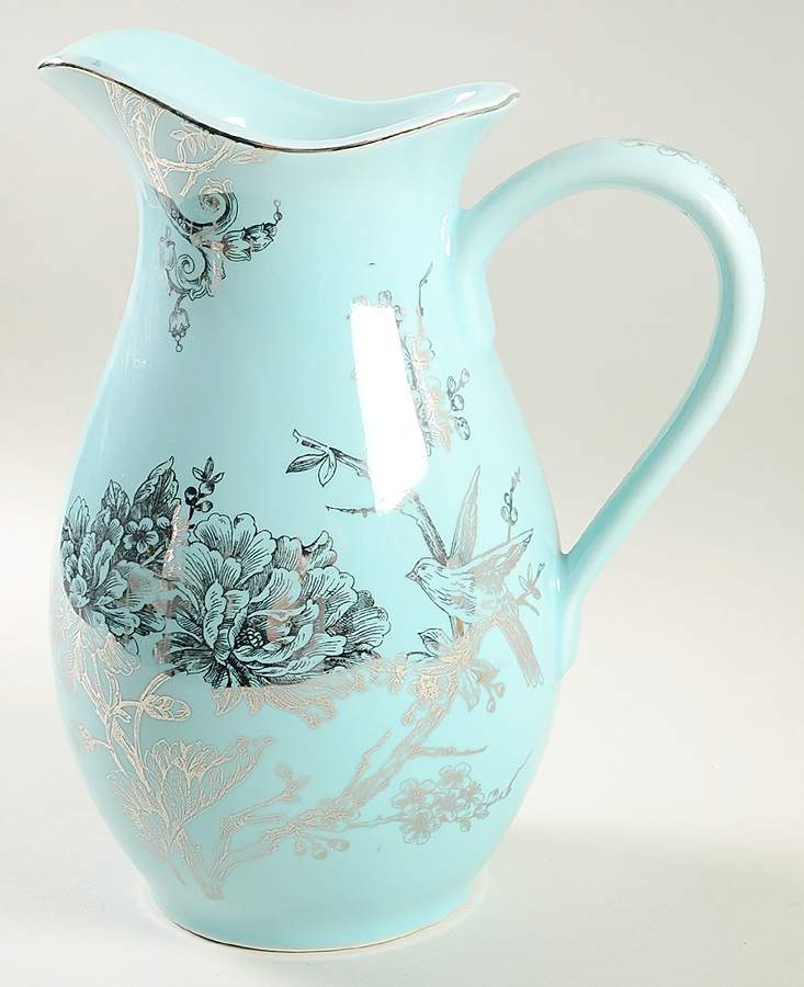 Adelaide Turquoise and Silver 96 Oz Pitcher by 222 Fifth (PTS)-1
