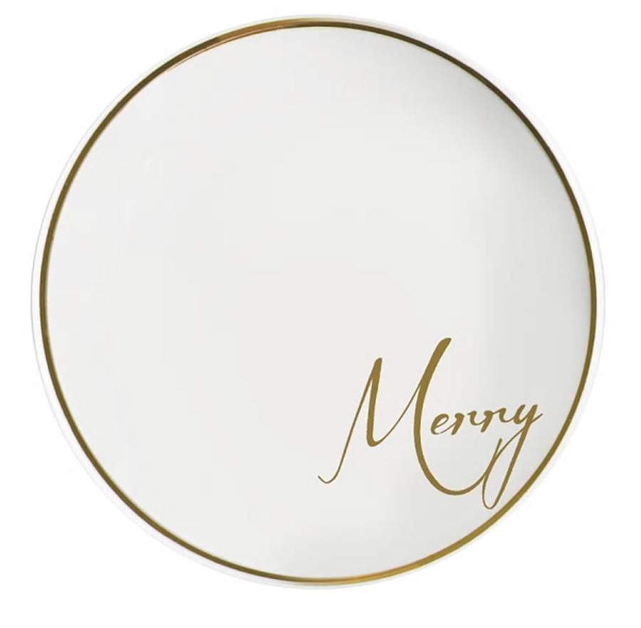 Sentiment Gold Salad/Dessert Plate by American Atelier-1