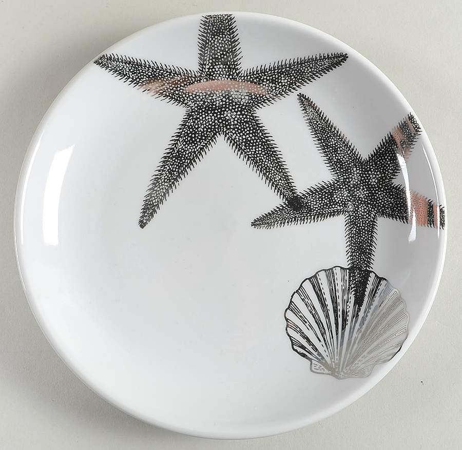 Coastal Life Electroplate Silver Salad Plate by 222 Fifth (PTS)-1