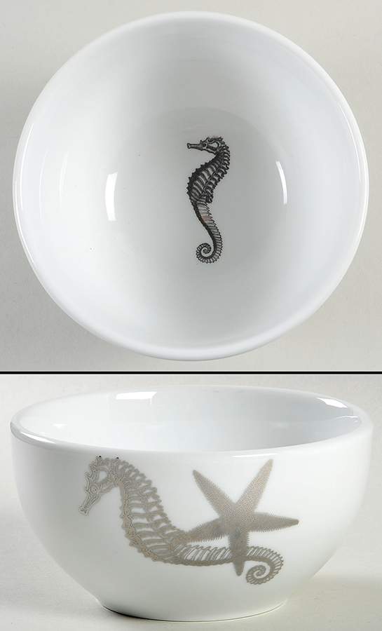 Coastal Life Electroplate Silver Soup/Cereal Bowl by 222 Fifth (PTS)-1