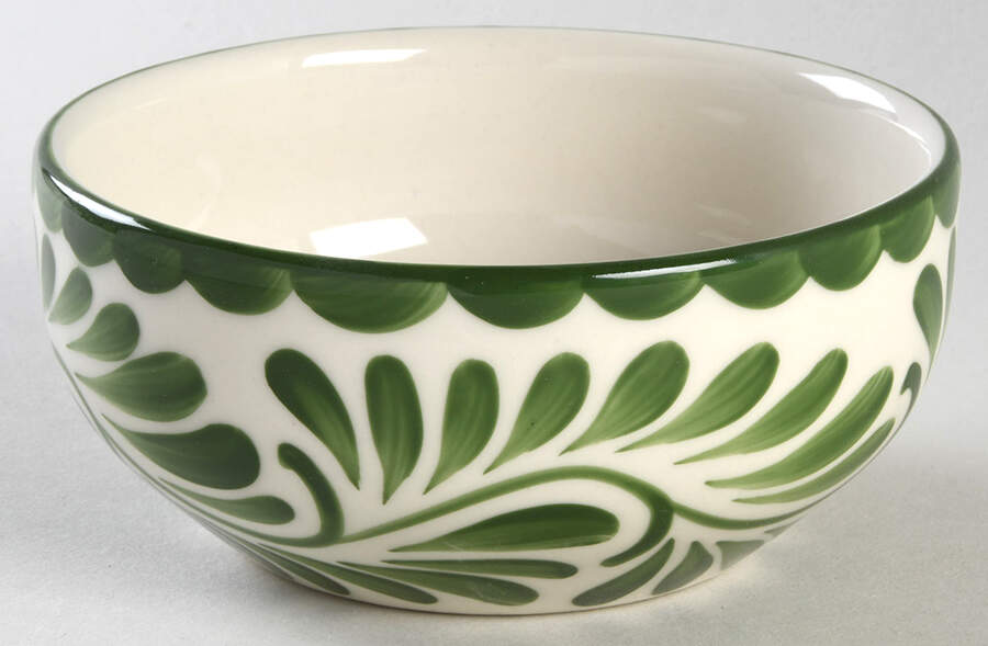 Puebla Palm Leaf Soup/Cereal Bowl by Anfora (Mexico)-1