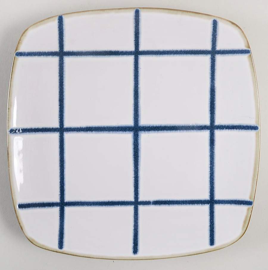 Squares Blue Square Salad Plate by American Atelier-1