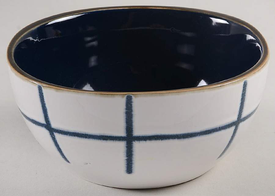 Squares Blue Soup/Cereal Bowl by American Atelier-1