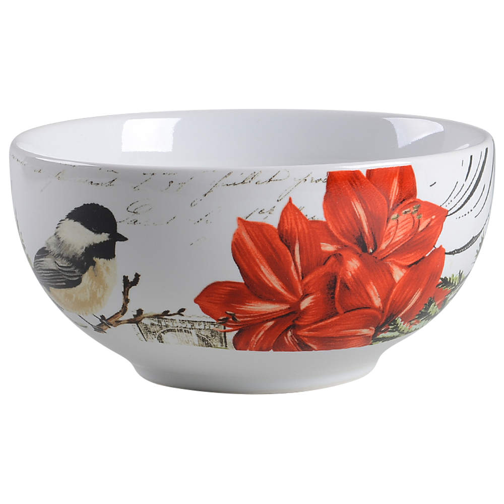 Winter Cheer Bird Soup/Cereal Bowl by 222 Fifth (PTS)-1