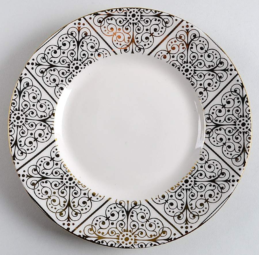 Madrid Electroplate Gold Salad Plate by 222 Fifth (PTS)-1