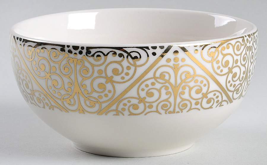 Madrid Electroplate Gold Soup/Cereal Bowl by 222 Fifth (PTS)-1