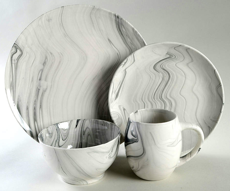 Marble Gray 4 Piece Place Setting by American Atelier-1