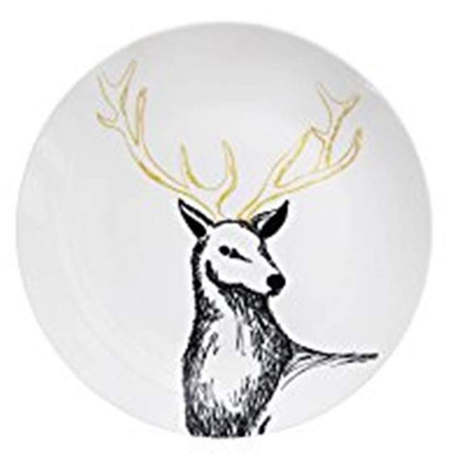 Reindeer Salad Plate by American Atelier-1