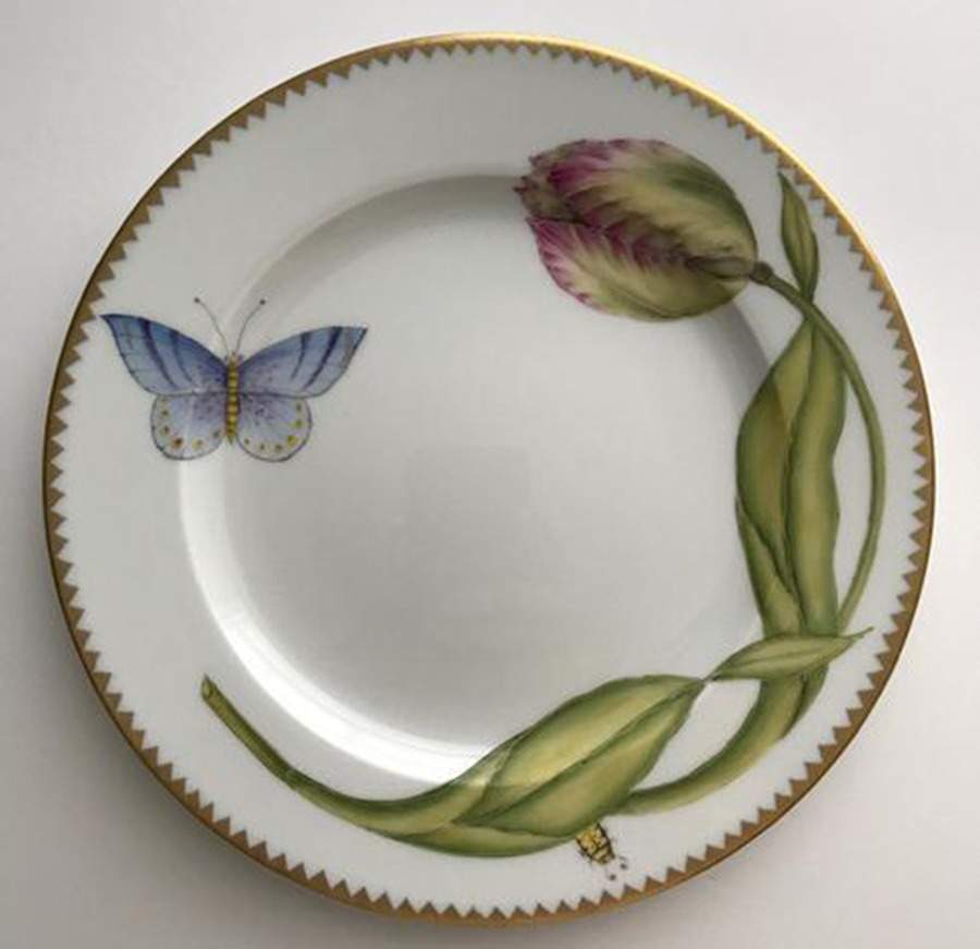 Pink Tulip Salad Plate by Anna Weatherley-1