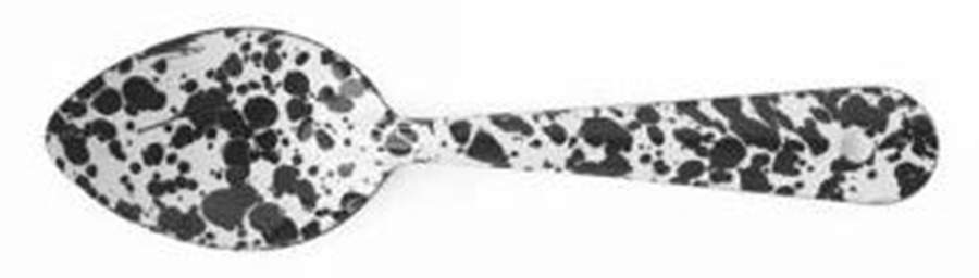 Splatterware Black Place/Oval Soup Spoon by Crow Canyon Home-1