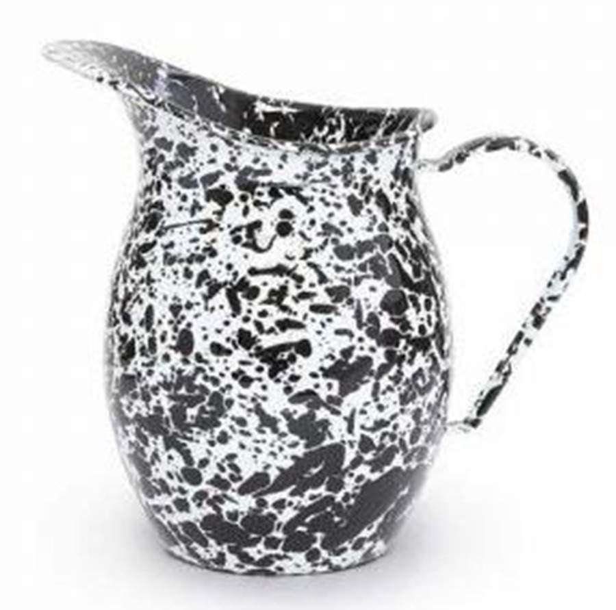 Splatterware Black 48 Oz Pitcher by Crow Canyon Home-1