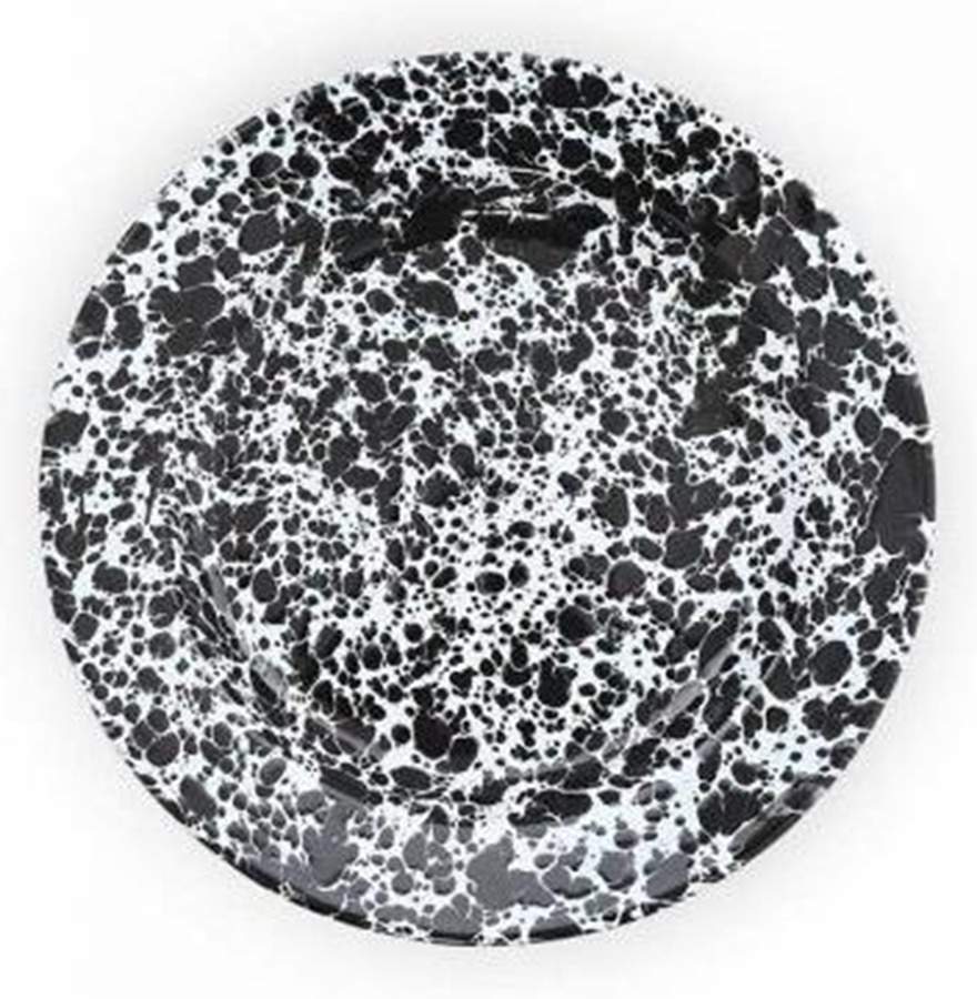 Splatterware Black Dinner Plate by Crow Canyon Home-1