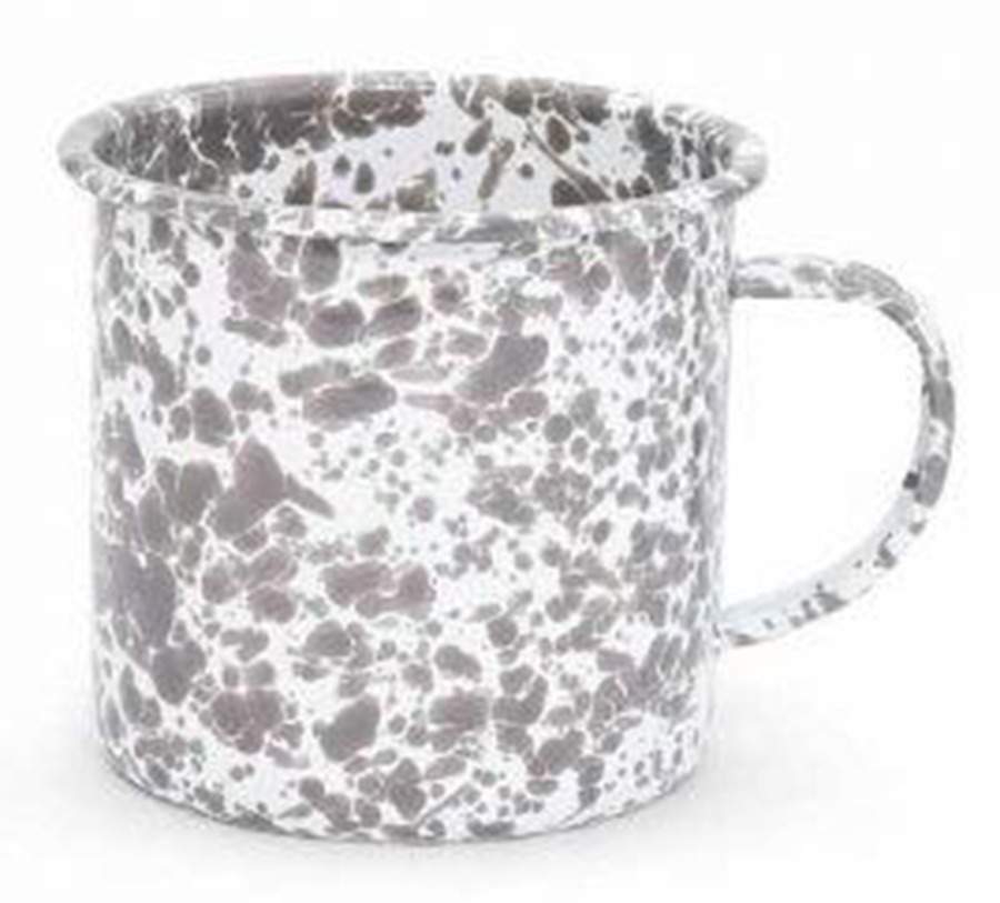 Splatterware Grey Mug by Crow Canyon Home-1
