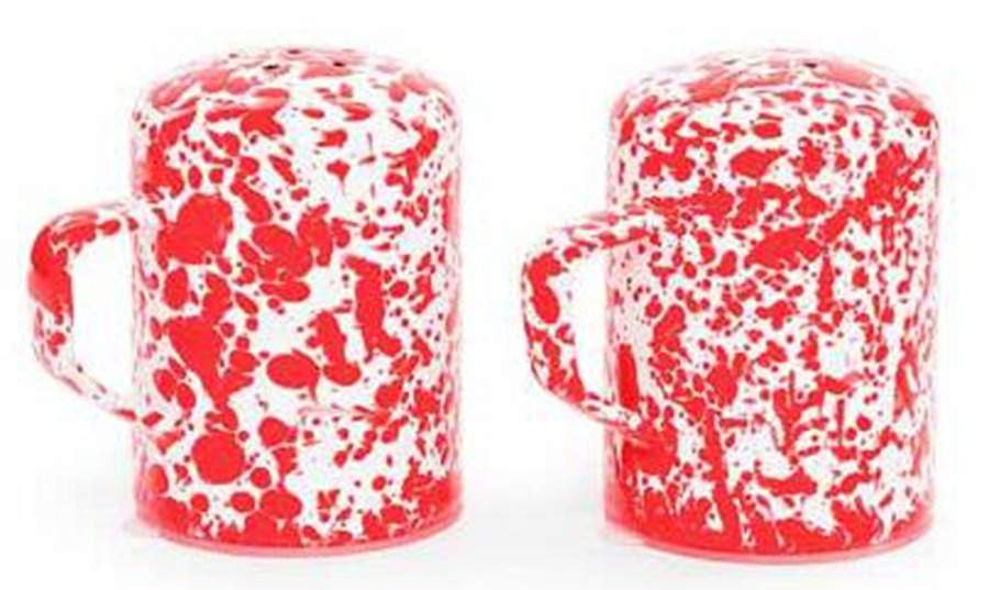 Splatterware Red Stove Top Salt & Pepper Set by Crow Canyon Home-1