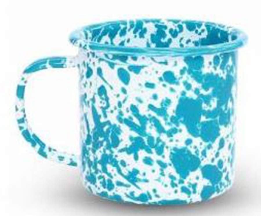 Splatterware Turquoise Mug by Crow Canyon Home-1