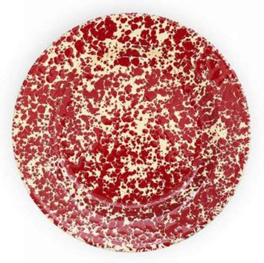 Splatterware Burgundy Dinner Plate by Crow Canyon Home-1