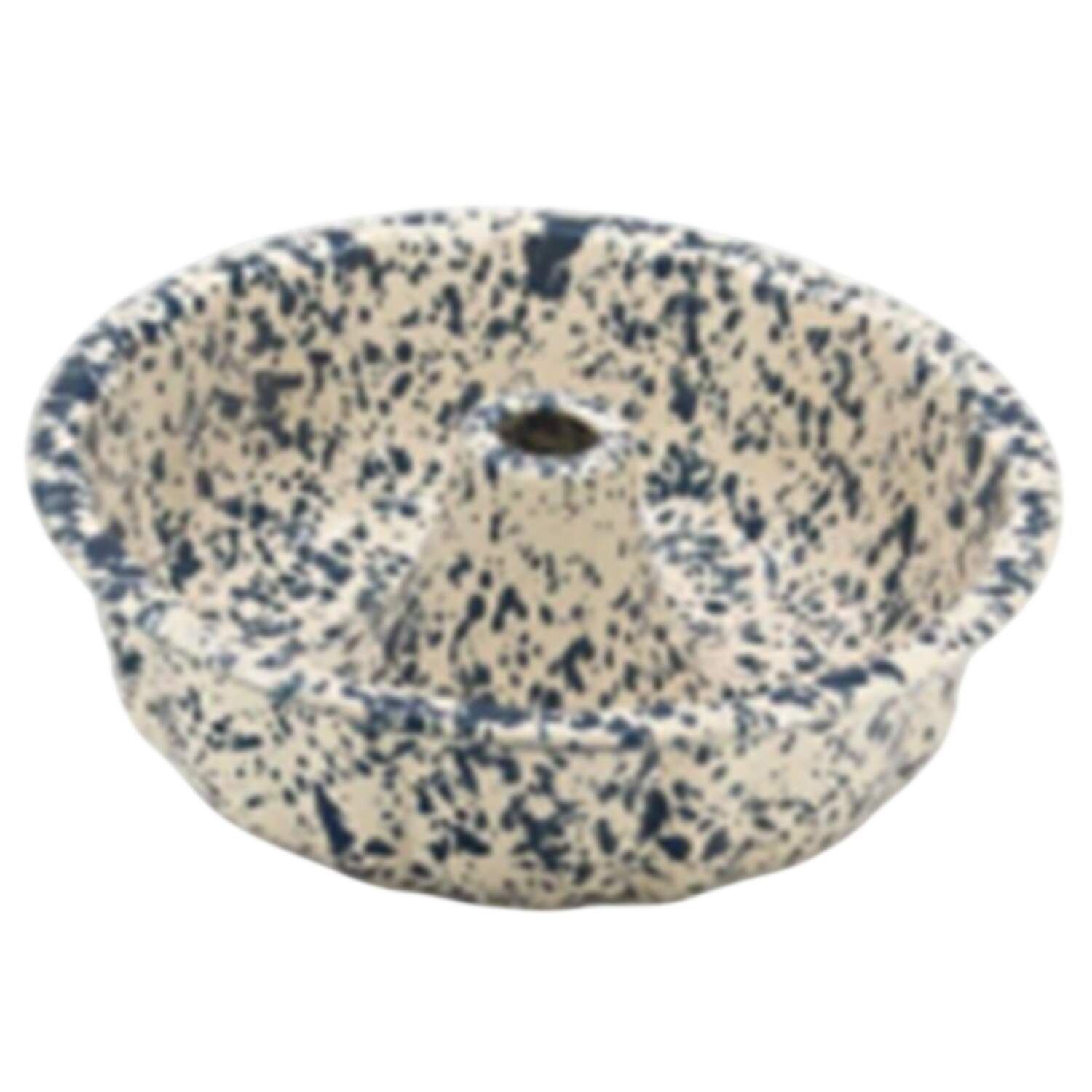 Splatterware Navy Bundt Pan by Crow Canyon Home-1