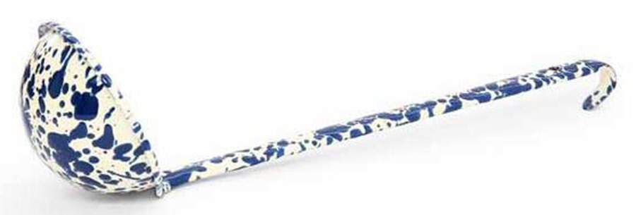 Splatterware Navy Soup Ladle by Crow Canyon Home-1