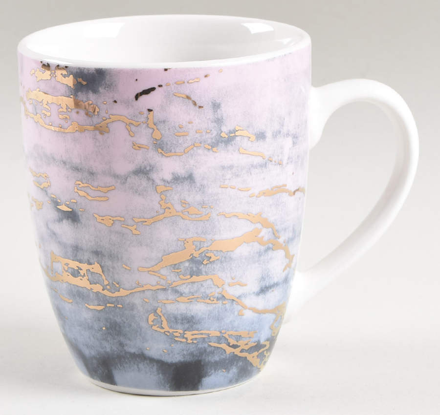 Marble Purple and Gold Mug by American Atelier-1