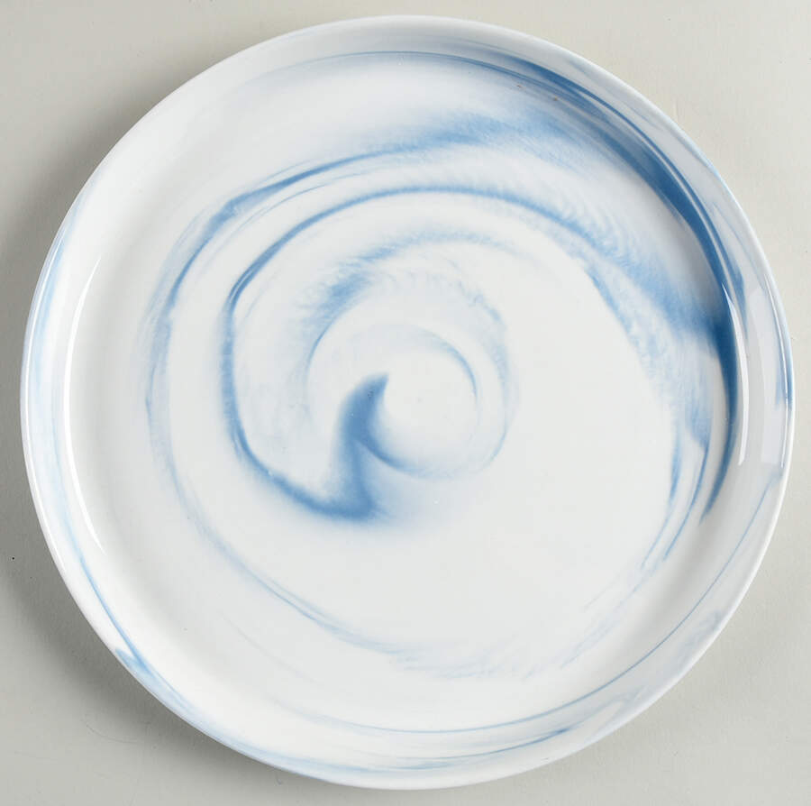 Coupe Marble Blue Dinner Plate by Artisanal Kitchen Supply (AKS)-1
