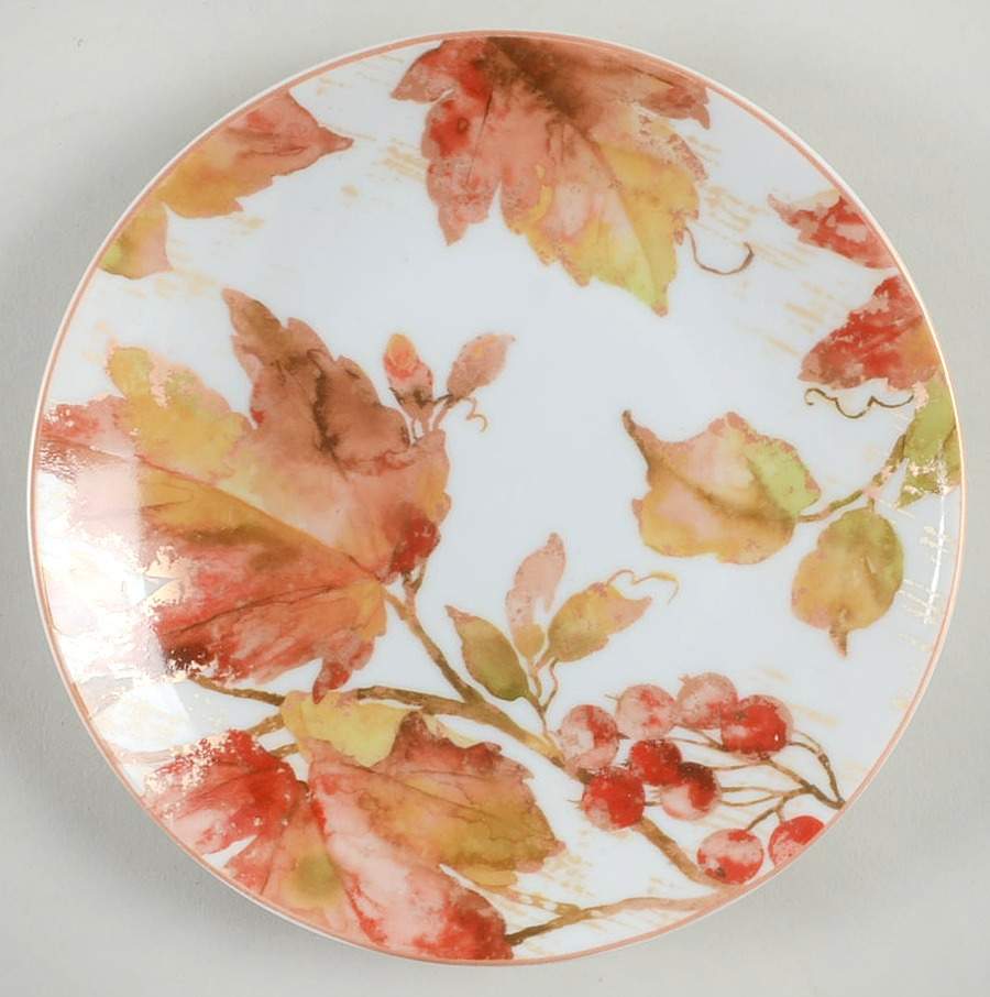 Amber Leaves Appetizer Plate by 222 Fifth (PTS)-1