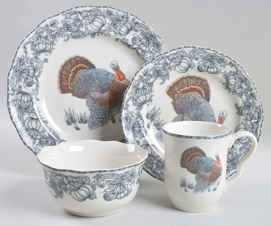 Balmoral Blue 4 Piece Place Setting by 222 Fifth (PTS)-1