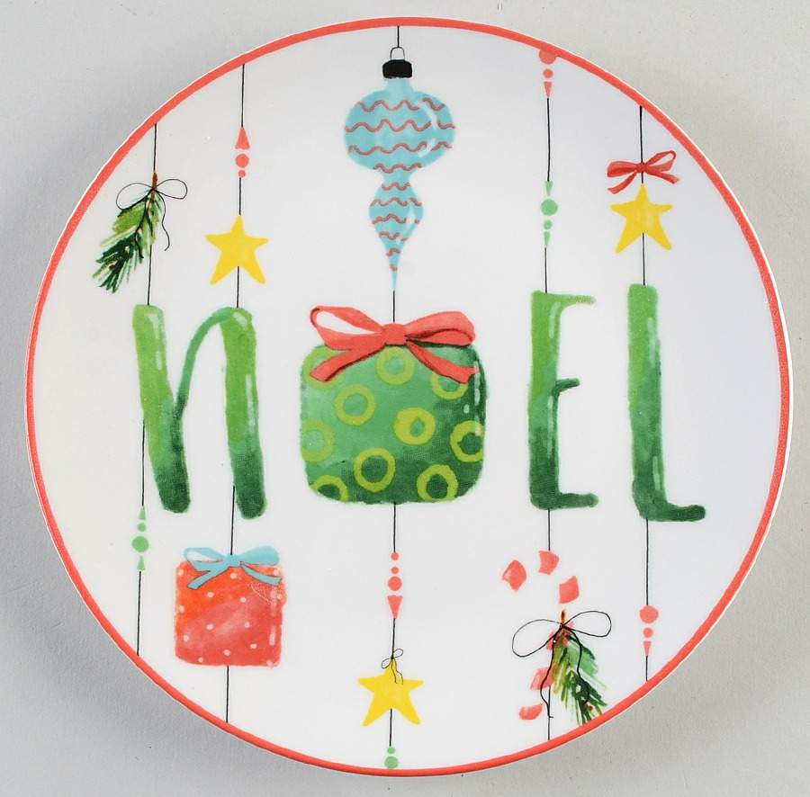 Ornaments Peppermint Salad Plate by American Atelier-1