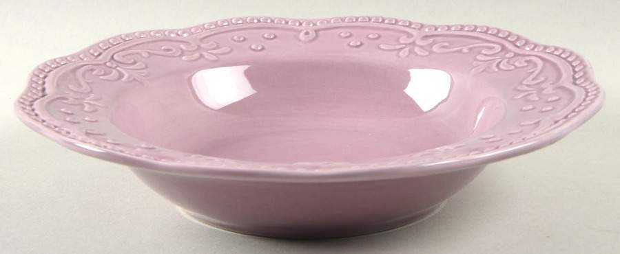 Scallop Lilac Rim Soup Bowl by American Atelier-1