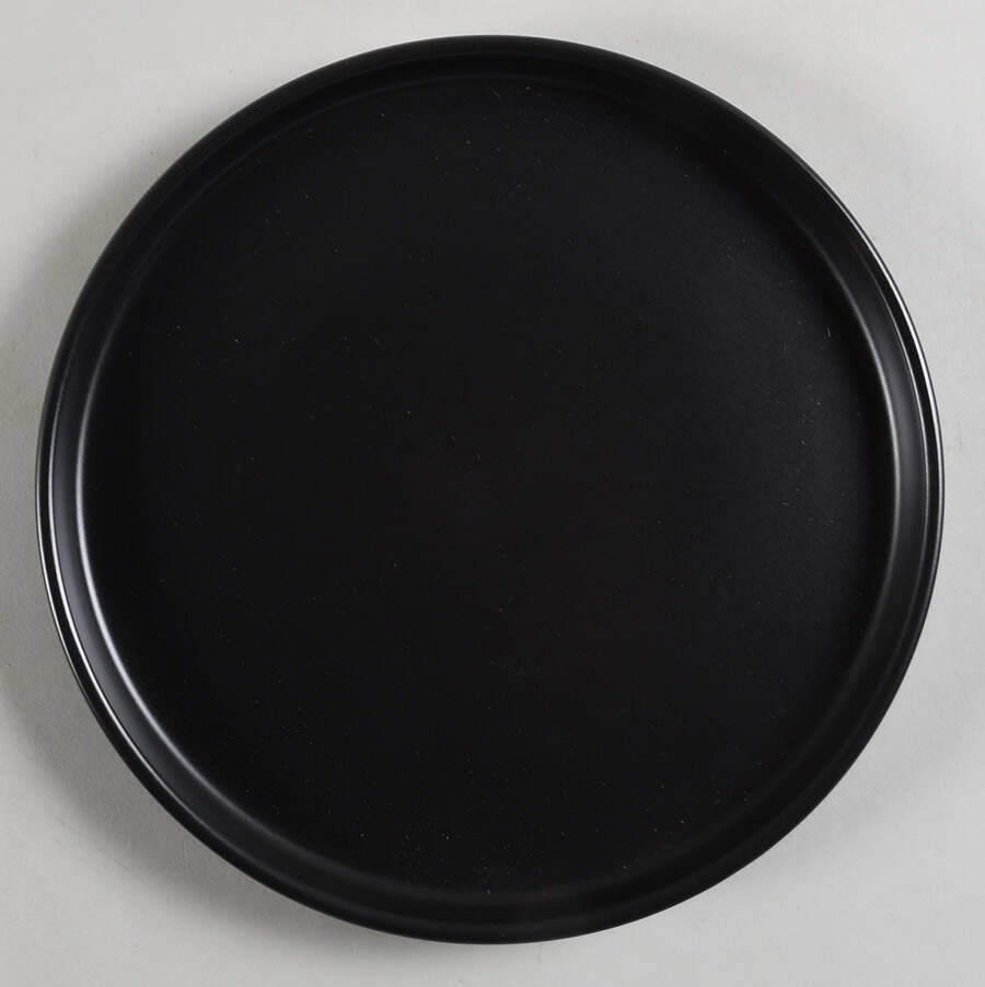 Celina (Modern Coupe) Matte Black Salad Plate by Stone Lain-1
